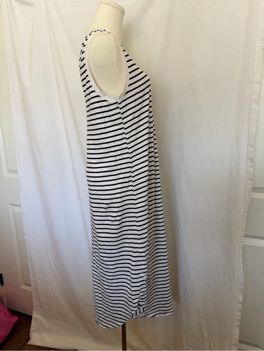 Time and Tru Black & White Striped V-Neck Maxi Dress - Picture 2 of 3